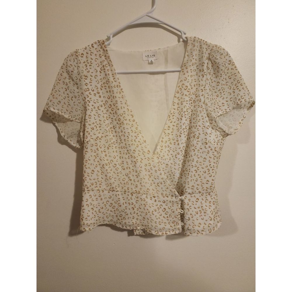 Le Lis Sheer Cross-Over Top